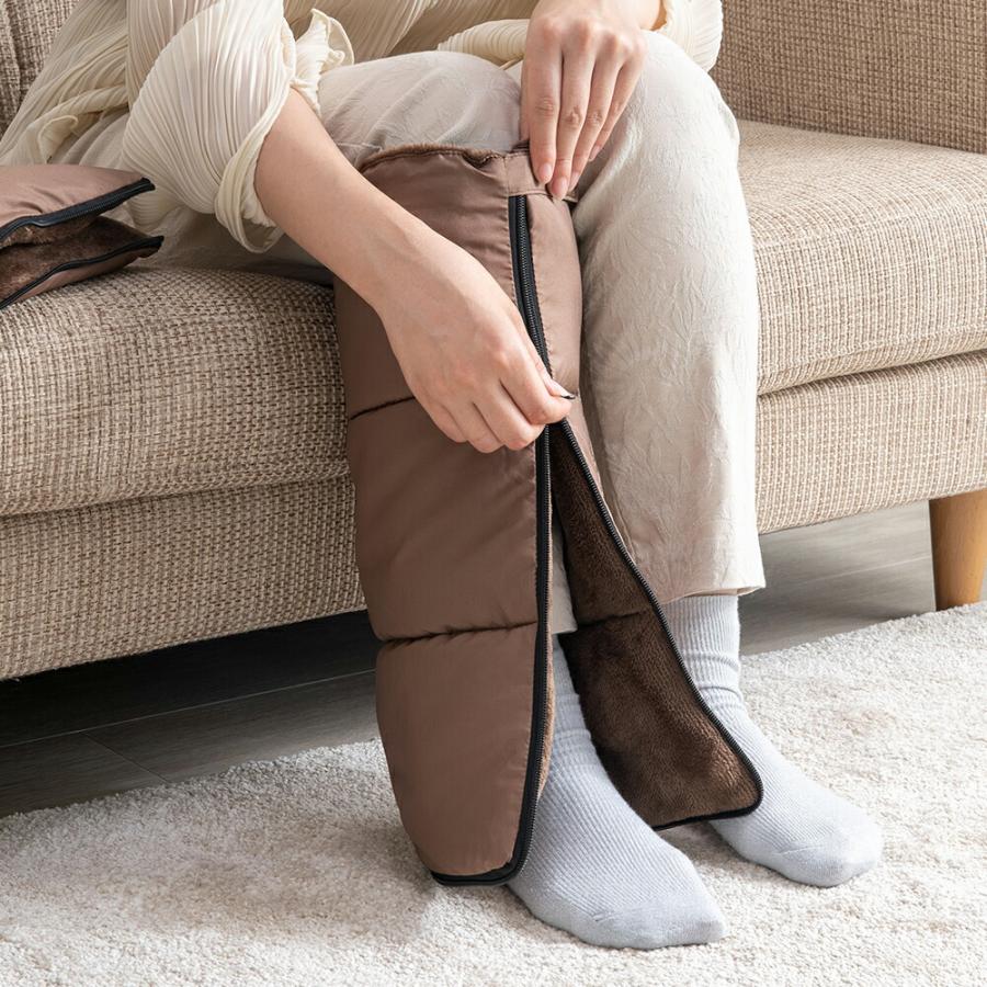 レッグウォーマー 5WAY 蓄熱 暖かい 冷え対策 冷え性 ふくらはぎ ブランケット クッション 足ポケット フリース はっ水 あったか |  | 08