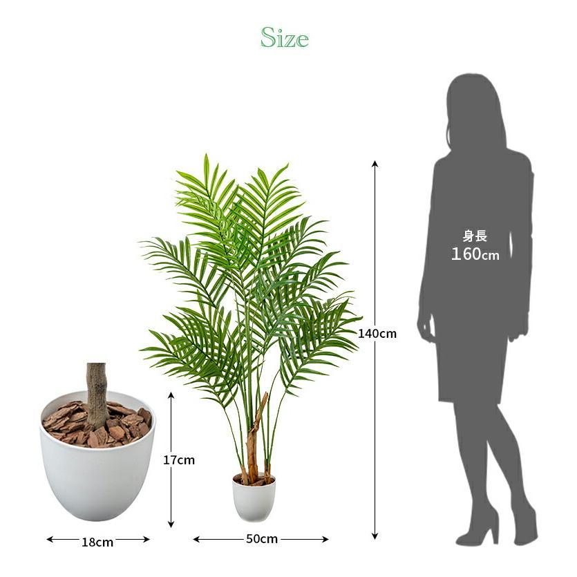 人工観葉植物 アレカヤシ 光触媒 フェイクグリーン 大型 140cm インテリアグリーン お手入れ不要 オフィス リビング 消臭 抗菌 |  | 01