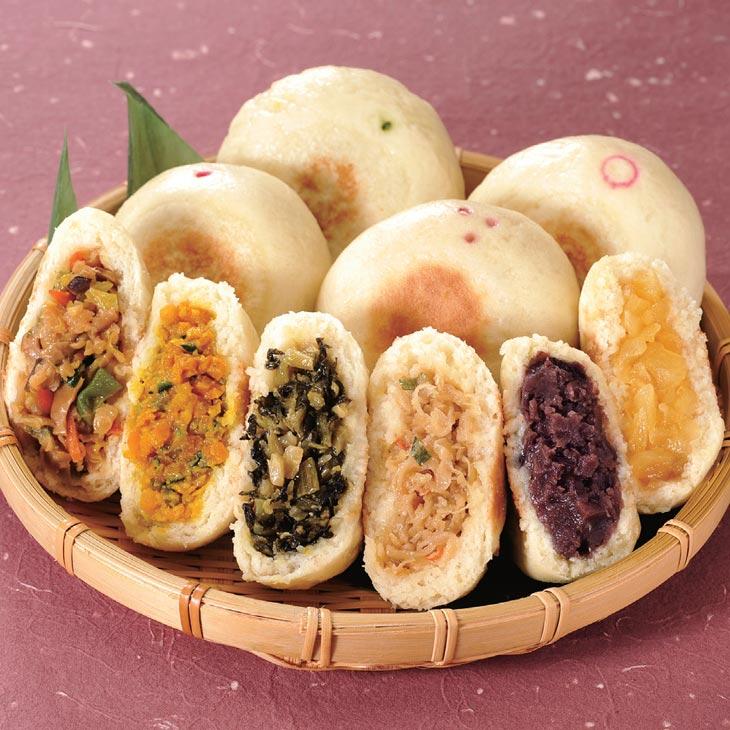 信州の味 縄文おやき 6種セット 野沢菜・しめじ野菜・あずき・かぼちゃ・切干大根・りんご 各3個 90g×18個 秋の味覚 | 