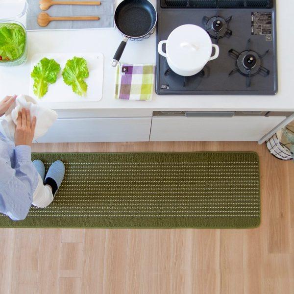 キッチンマット おしゃれ 60×270cm 新・優踏生 日本製 洗える 滑り止め加工 マット ラグマット キッチン カーペット ウォッシャブル 幅60cm |  | 05