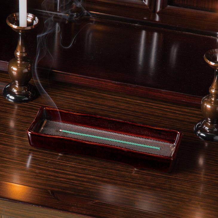 線香皿 横置き ステンレス網 陶器 線香 ねかせる 線香立て 線香ケース 仏壇 線香 皿 網 プレート 香炉皿 仏具 |  | 04