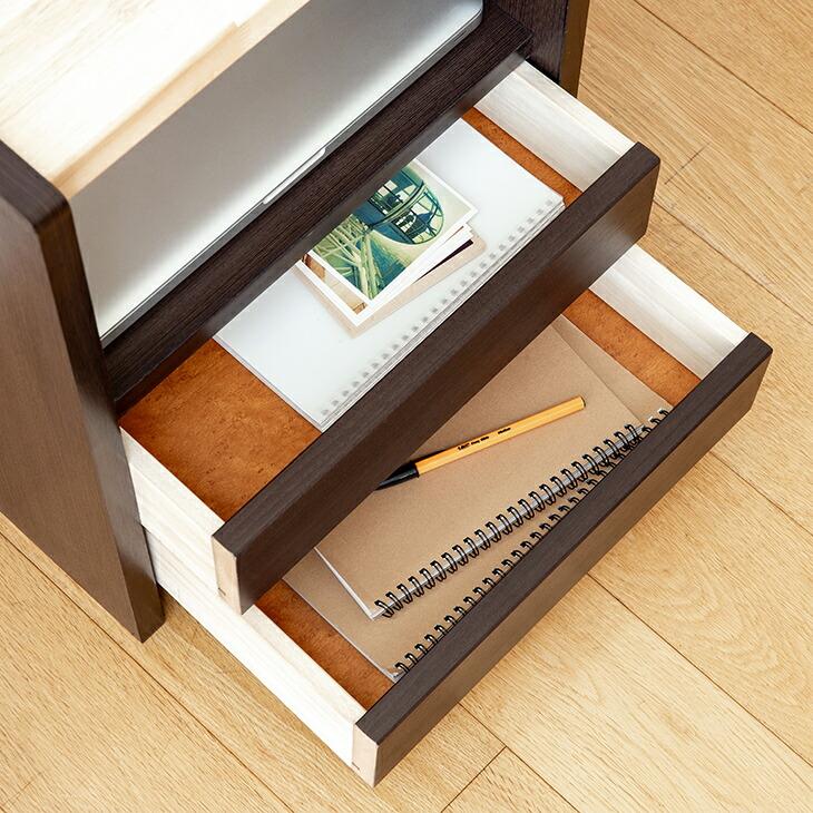 サカイデザイン 職人が作るラック付きチェスト キャスター付き 大川家具 日本製 完成品 サイドテーブル サイドワゴン ソファサイド デスクサイド |  | 12