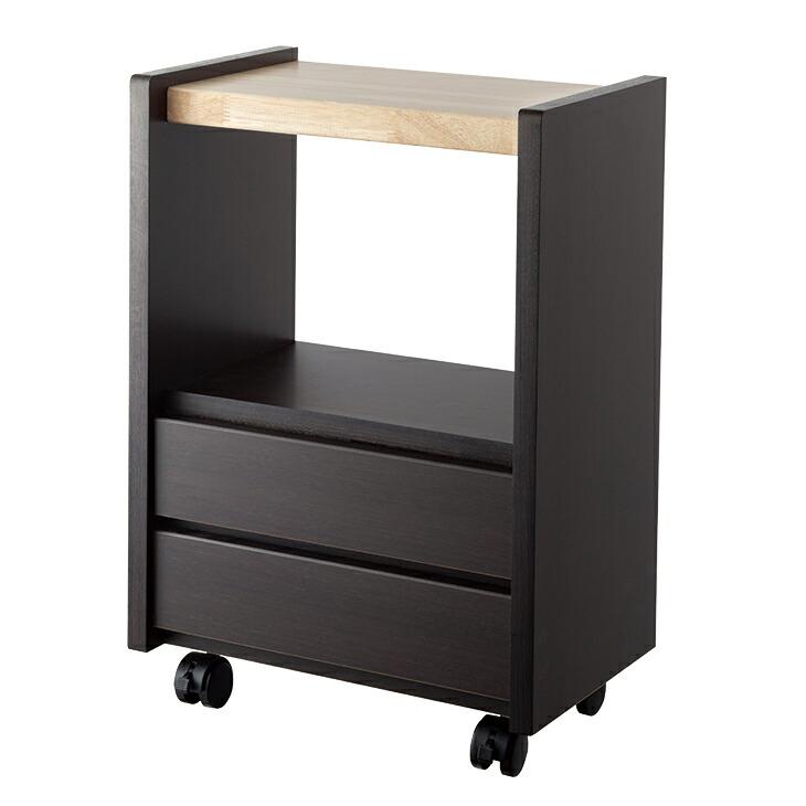 サカイデザイン 職人が作るラック付きチェスト キャスター付き 大川家具 日本製 完成品 サイドテーブル サイドワゴン ソファサイド デスクサイド |  | 03