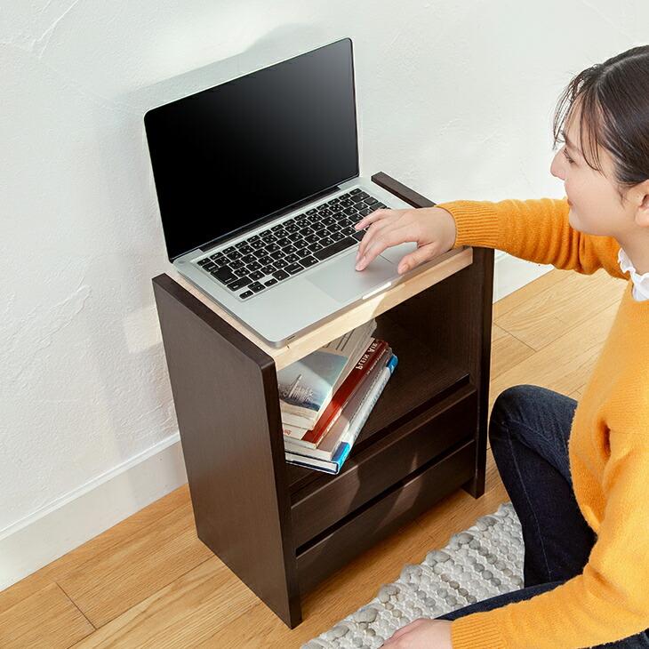 サカイデザイン 職人が作るラック付きチェスト キャスター付き 大川家具 日本製 完成品 サイドテーブル サイドワゴン ソファサイド デスクサイド |  | 09