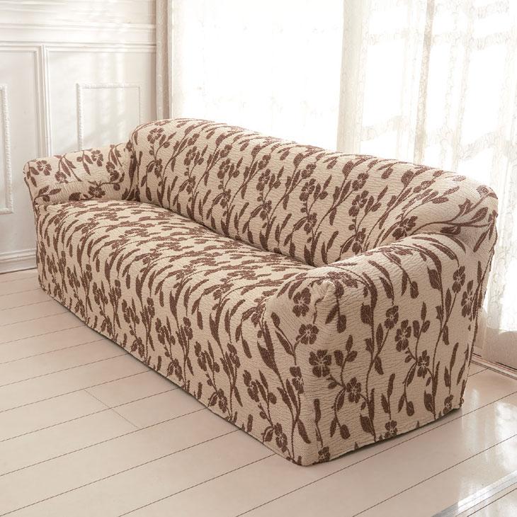 ストレッチ ソファカバー 2人掛け用 肘付き 肘あり リーフ柄 タテ・ヨコ 伸縮 フィット式 ソファー カバー 日本製 |  | 01