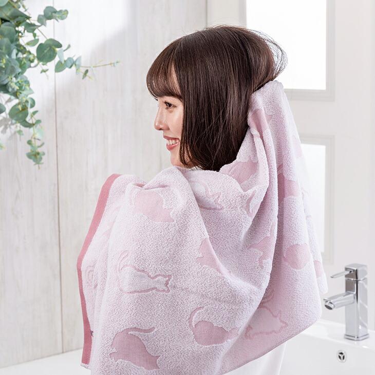 今治タオル バスタオル 4枚組 60cm×110cm ネコ柄 今治バスタオル 今治タオル バスタオル 4枚組 60cm×110cm ネコ柄 今治バスタオル