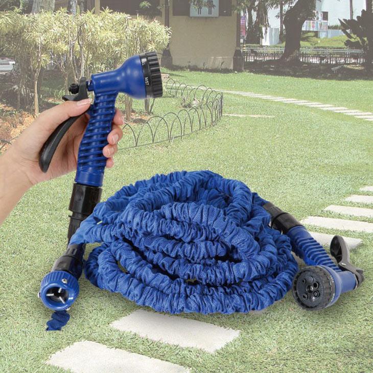 約3倍に伸びる伸縮ホース 散水ホース 水撒き 洗車 | 