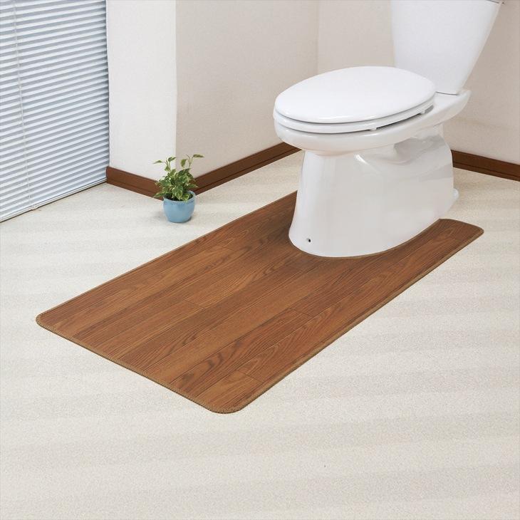 トイレマット 木目調 拭ける 撥水 80×115cm ロング 日本製 滑り止め 防水 汚れ防止 おしゃれ |  | 03
