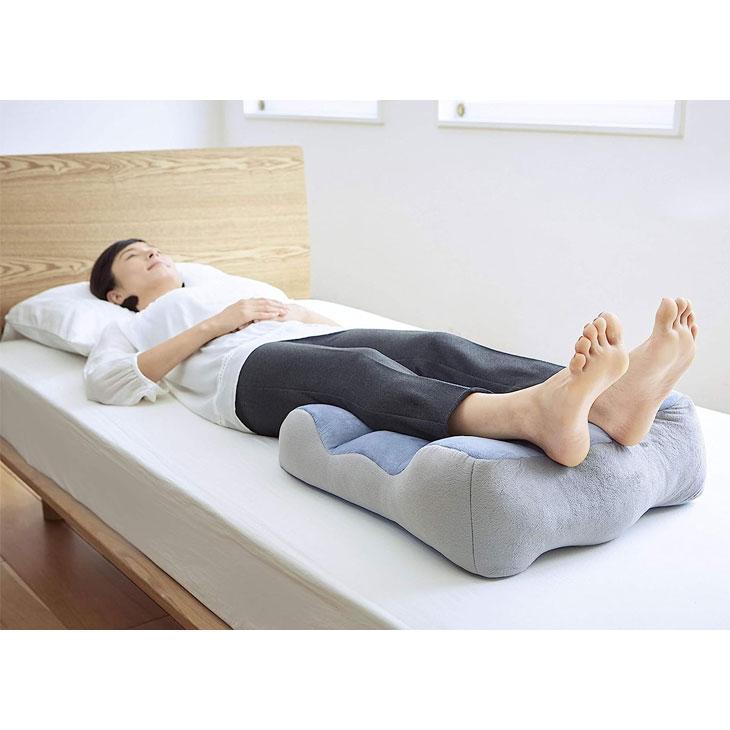 のびのび 脚クッション スモーキーブルー 足枕 フットピロー 足上げ枕
