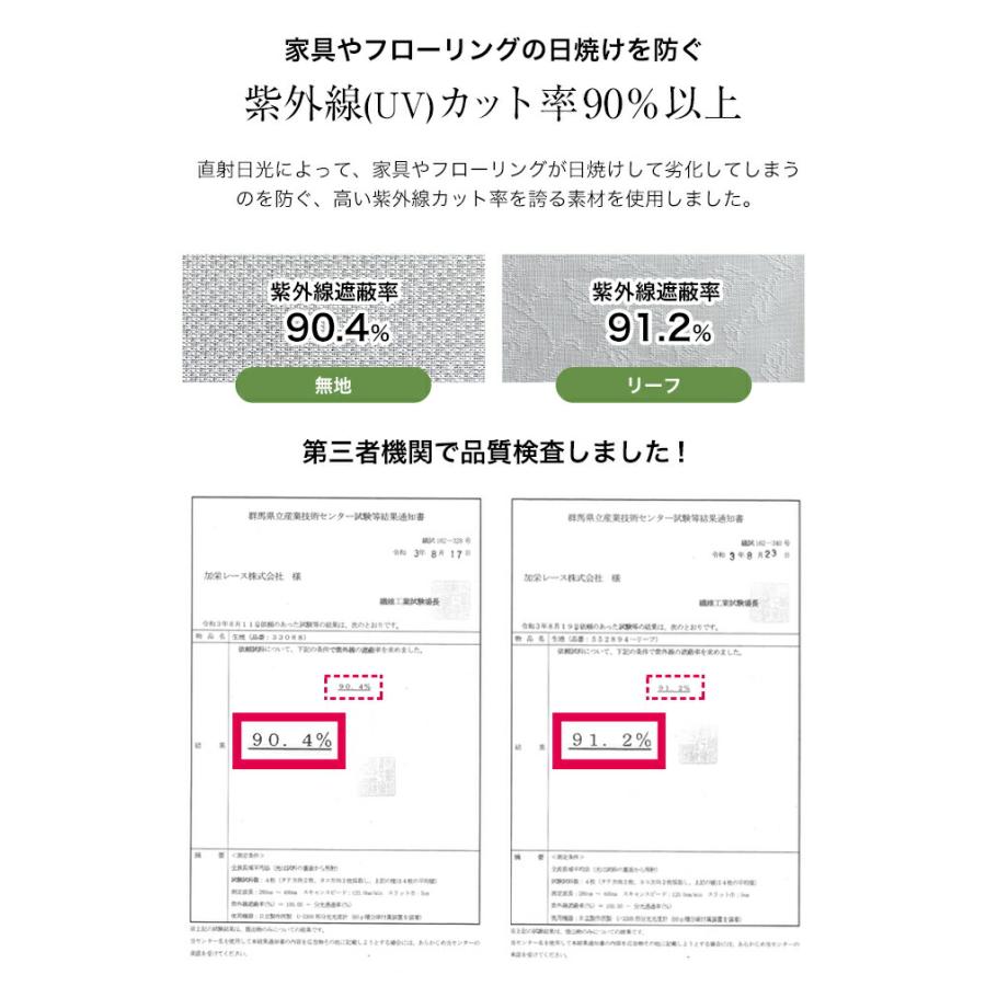 エコリエ レースカーテン 200cm×176cm 抗菌 UVカット 断熱 保温 目隠し 防臭 防汚 花粉キャッチ レース カーテン 透けない |  | 06