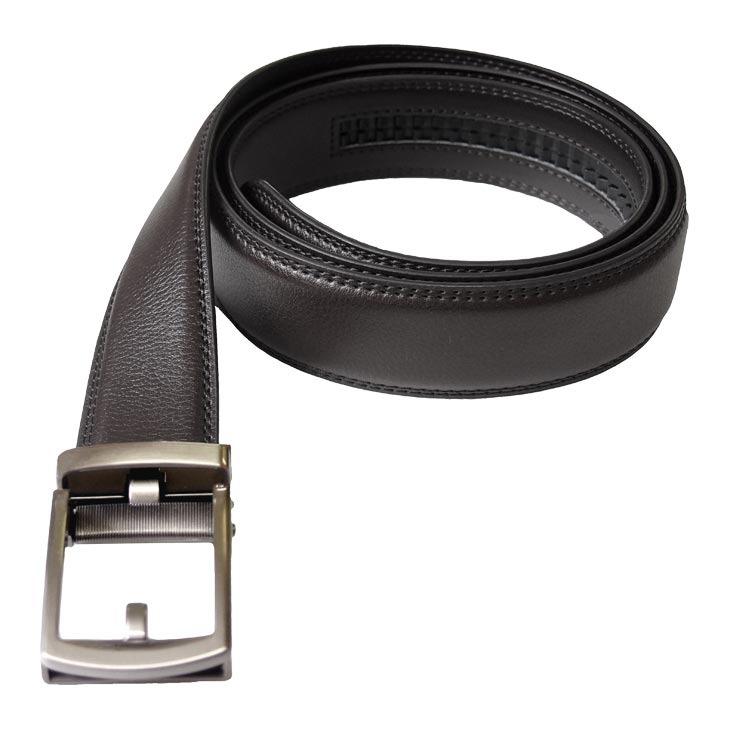 ファミラ 牛革ラチェット式ベルト 黒2本＋茶1本 合計3本セット ホール