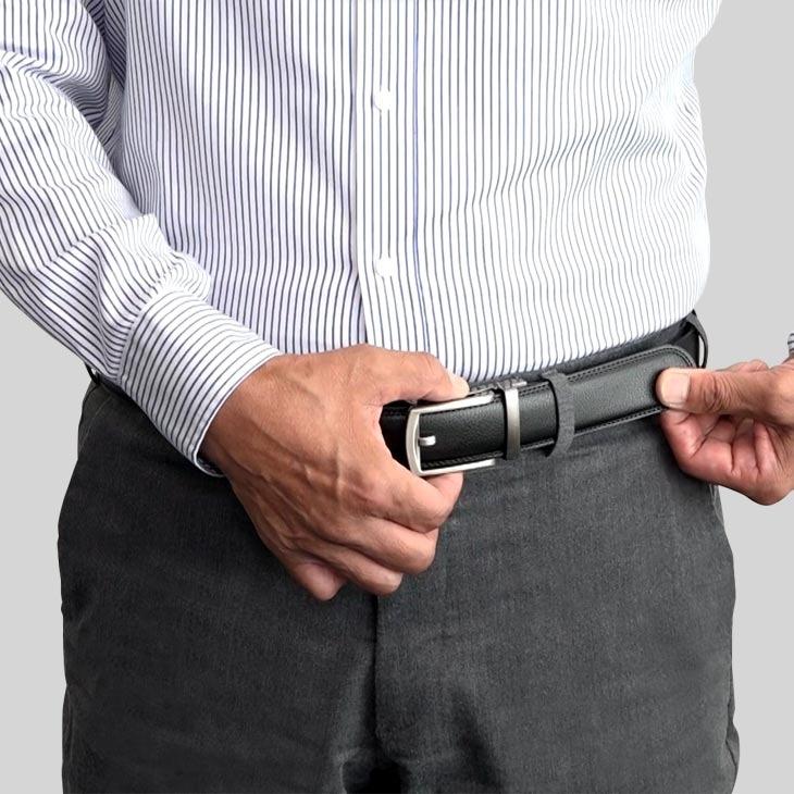 ファミラ 牛革ラチェット式ベルト 黒2本＋茶1本 合計3本セット ホールレスベルト ラチェット ブラック ブラウン 牛革 メンズ ワンタッチ スライド サイズ調整 |  | 06