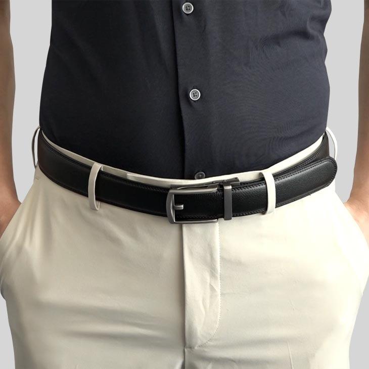 ファミラ 牛革ラチェット式ベルト 黒2本＋茶1本 合計3本セット ホールレスベルト ラチェット ブラック ブラウン 牛革 メンズ ワンタッチ スライド サイズ調整 |  | 07