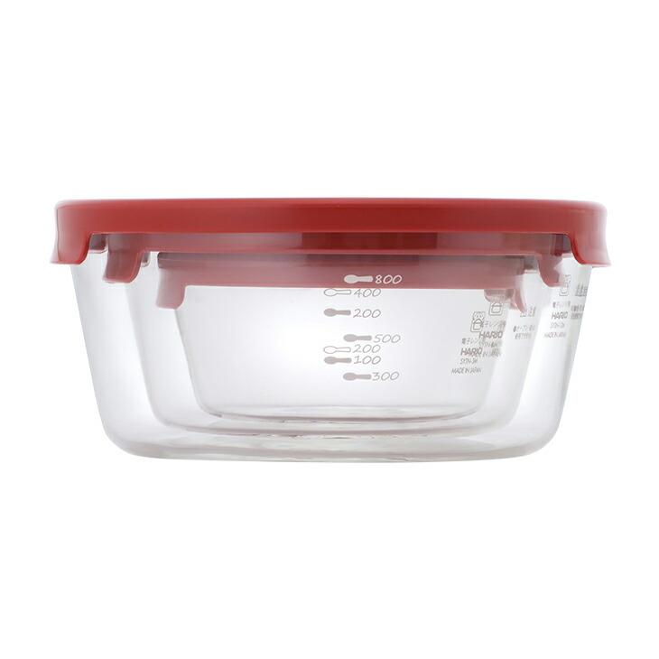 HARIO ハリオ 耐熱ガラス製保存容器 丸型 3個セット 300ｍL 600mL 1200mL 日本製 耐熱ガラス 保存容器 キャニスター 電子レンジ対応 耐熱容器 蓋付き 容器 | HARIO | 10