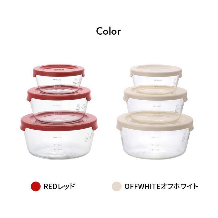 HARIO ハリオ 耐熱ガラス製保存容器 丸型 3個セット 300ｍL 600mL 1200mL 日本製 耐熱ガラス 保存容器 キャニスター 電子レンジ対応 耐熱容器 蓋付き 容器 | HARIO | 03