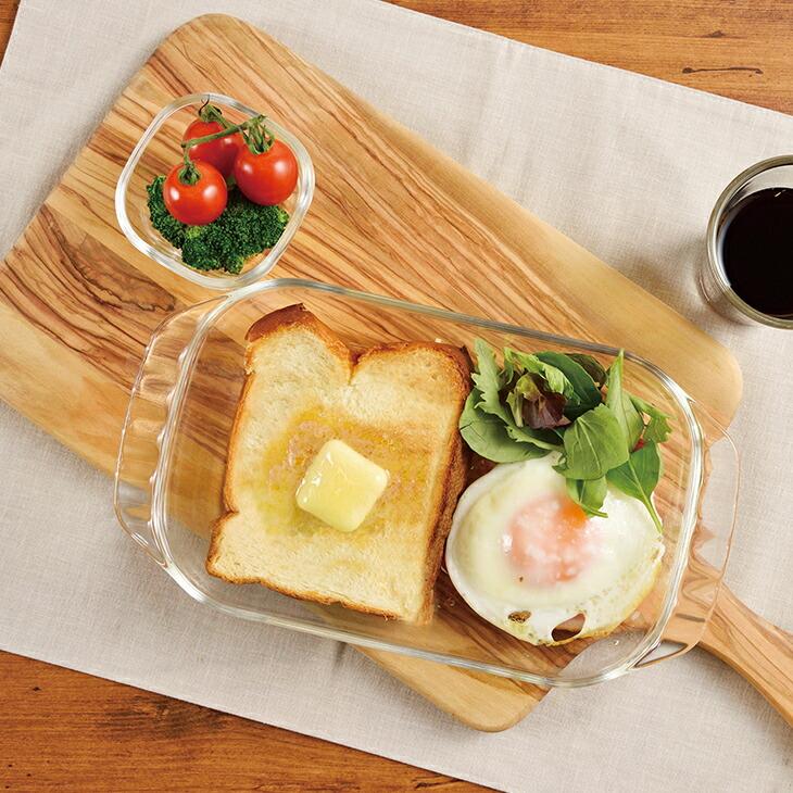 HARIO ハリオ 耐熱ガラス製トースター皿 3個セット 大×1 小×2 |  | 08