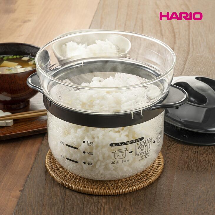 HARIO ハリオ ガラスのレンジご飯釜 1〜2合 代金引換不可 | HARIO