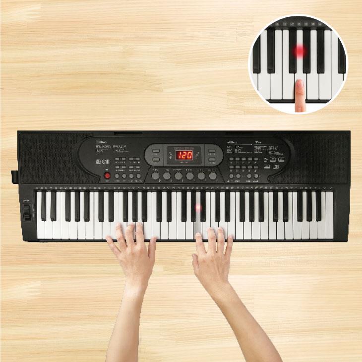 【新品・未使用】ガイド機能付き 電子ピアノ 光る鍵盤 自動演奏機能 初心者 脳活 ガイド機能付き電子ピアノ 光る ピアノ 電子ピアノ 光る