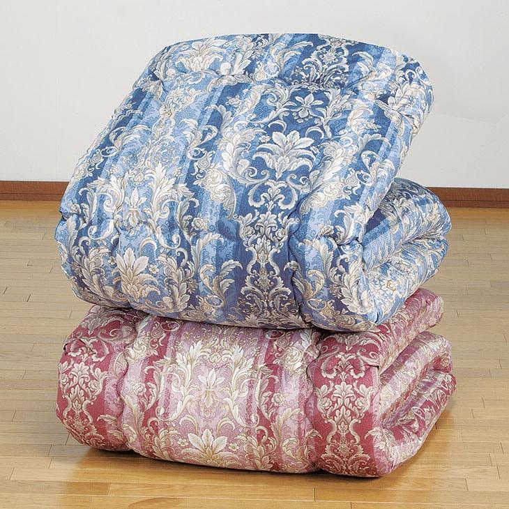 ふんわり羽毛タッチ 高級 掛け布団 ダブル 日本製 抗菌防臭加工 東レ「セベリス」「ft」中綿 オーナメント柄 在庫処分 | 