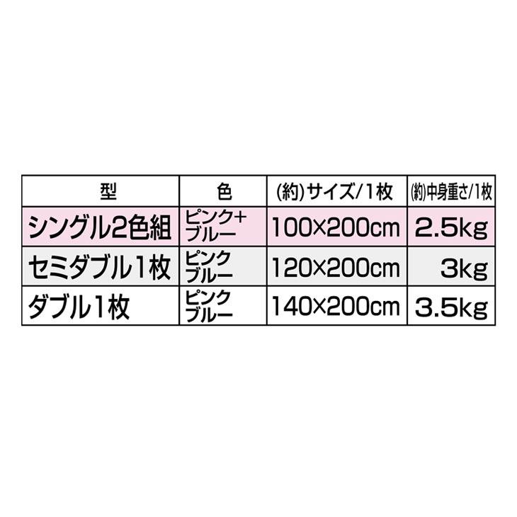 東レ 敷き布団 シングル 2色組 ピンク ブルー 防ダニ 抗菌 防臭加工