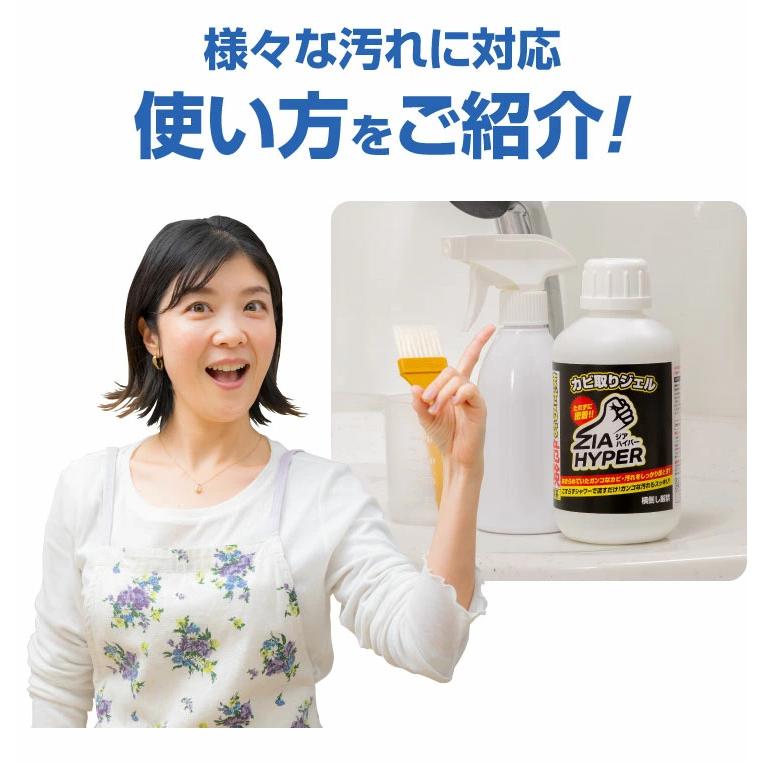 カビ取りジェル ジアハイパー 500ml 2本セット カビ取りクリーナー 浴室 トイレ 洗濯槽 パイプ 強力 黒カビ 除去 カビ取り剤 ジェル 粘性 密着 洗浄 特濃 日本製 |  | 13