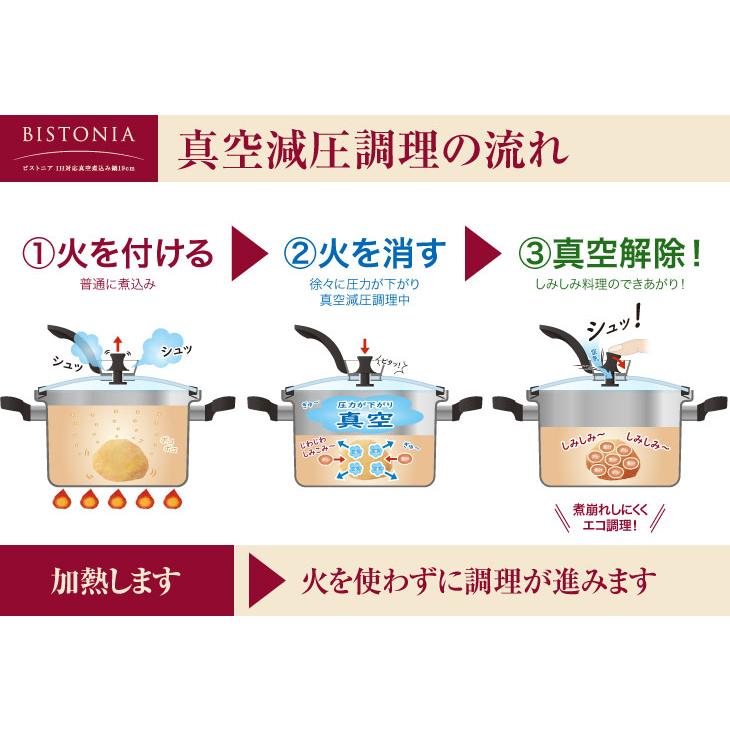 ビストニア 真空 煮込み鍋 19cm 減圧鍋 真空調理 真空煮込み 鍋