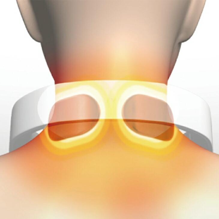 エイミー ネックマッサージャー 低周波 温熱 首 肩 マッサージ機 ハンズフリー 管理医療機器 20段階調節 USB充電式 パッド付 リモコン付 1年保証 ホワイト | AiMY | 05