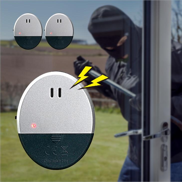 2個組 防犯アラーム 振動感知タイプ 大音量 強盗対策 防犯ブザー窓 家用 警報音 | 