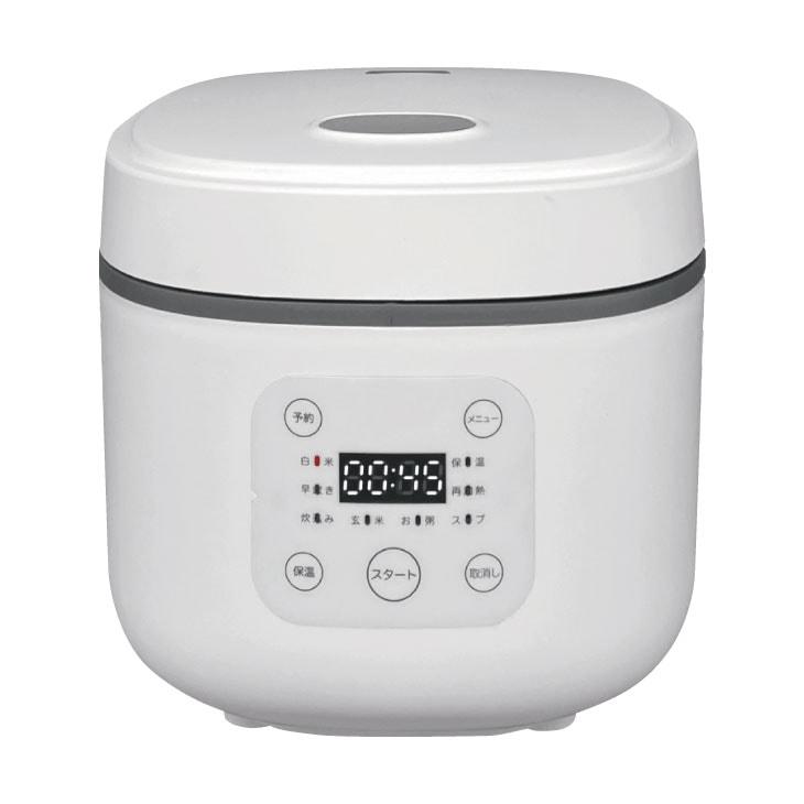炊飯器 コンパクトライスクッカー HK-CRC03WH 簡単 マイコン式 コンパクト 保温 炊飯予約 3合炊き | HIRO | 12