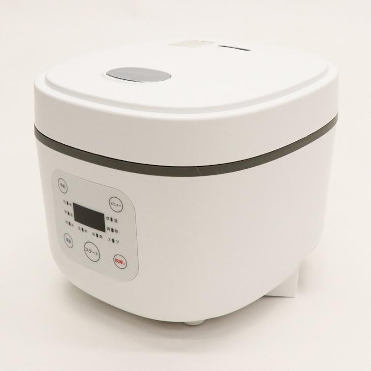 炊飯器 コンパクトライスクッカー HK-CRC03WH 簡単 マイコン式 コンパクト 保温 炊飯予約 3合炊き | HIRO | 04