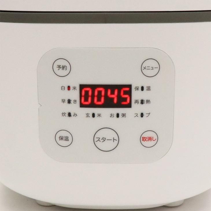 炊飯器 コンパクトライスクッカー HK-CRC03WH 簡単 マイコン式 コンパクト 保温 炊飯予約 3合炊き | HIRO | 05