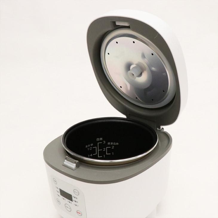 炊飯器 コンパクトライスクッカー HK-CRC03WH 簡単 マイコン式 コンパクト 保温 炊飯予約 3合炊き | HIRO | 06