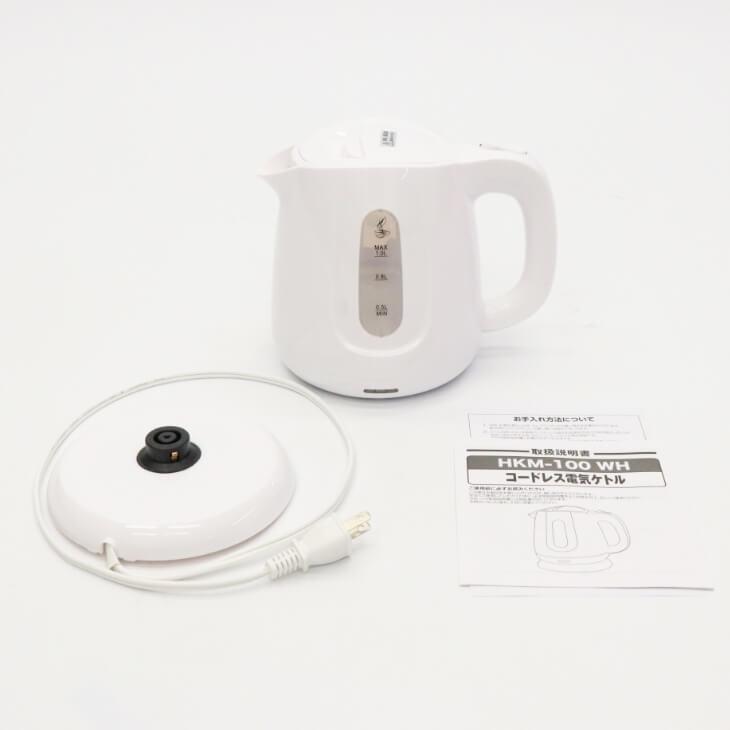 コードレス 電気ケトル 1L 白 ホワイト : マックスレックス - 通販