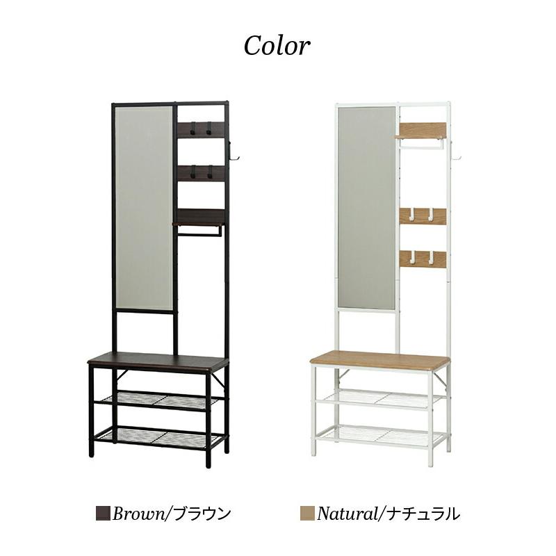 多機能ハンガーラック ミラー付き 姿見 鏡 : マックスレックス - 通販