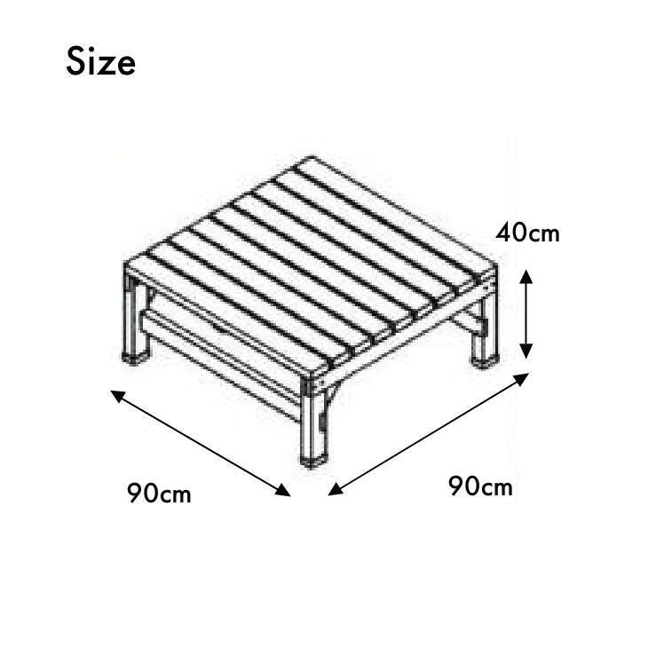 天然木 ウッドテラス 90cm幅 90cmサイズ単品 |  | 01