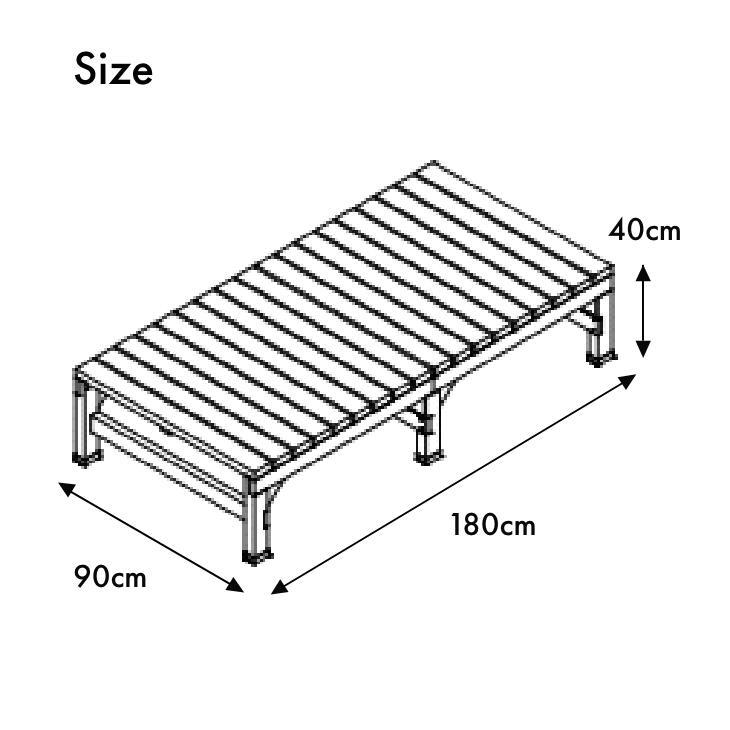 天然木 ウッドテラス 180cm幅 180cmサイズ単品 |  | 01