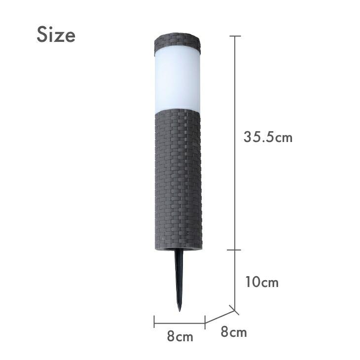 ラタン調 ポールライト3本組 LED ソーラー充電 太陽光充電 置くだけ 刺すだけ ガーデンライト 屋外 自動点灯 |  | 01