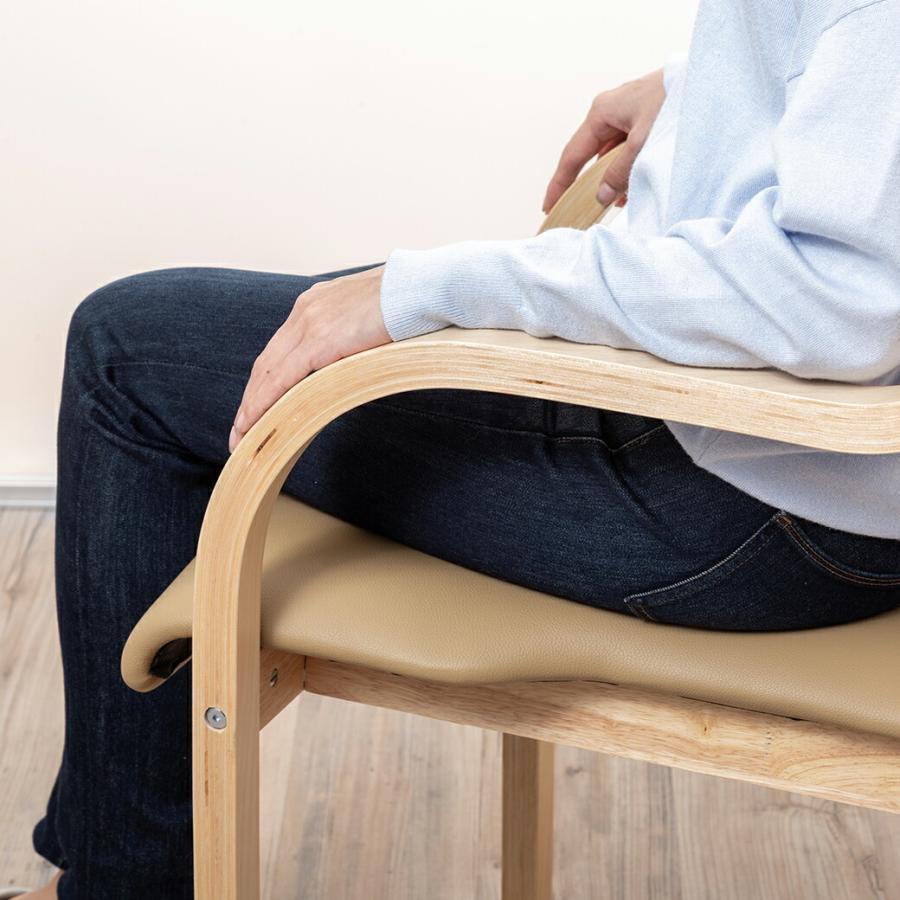 日本製 立ち座りサポートチェア 完成品 低反発クッション付き