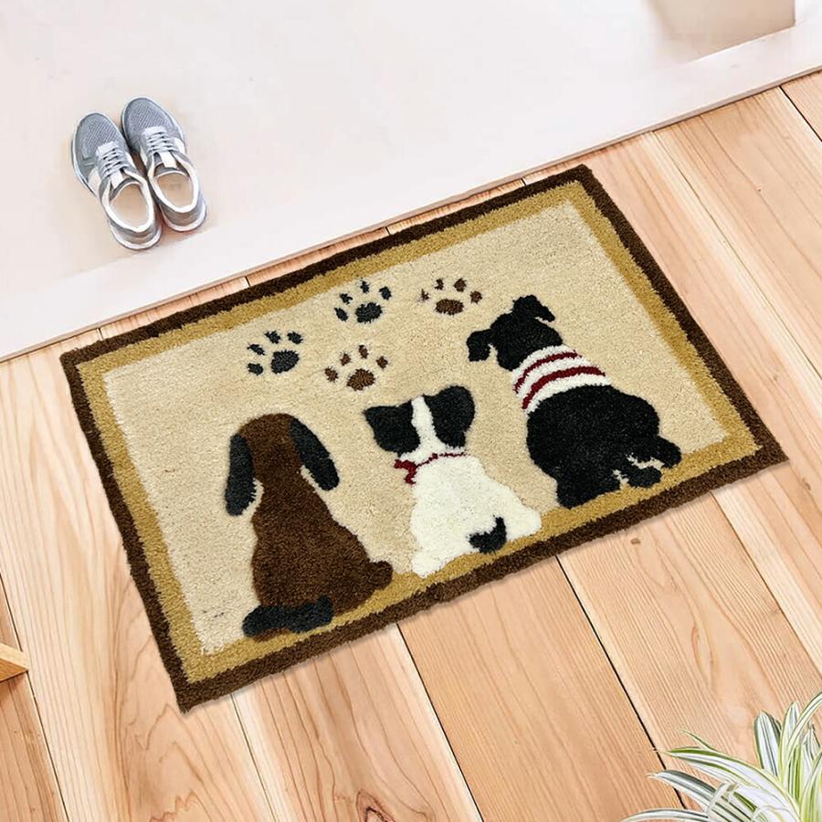 可愛い ふかふか 玄関マット 45×70cm ネコ柄 猫 Cat neko 3匹 おしゃれ 月 夜 モチーフ |  | 04