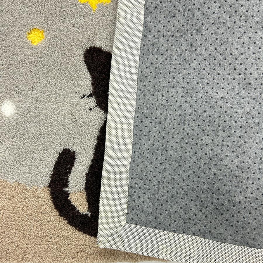 可愛い ふかふか 玄関マット 45×70cm ネコ柄 猫 Cat neko 3匹 おしゃれ 月 夜 モチーフ |  | 05