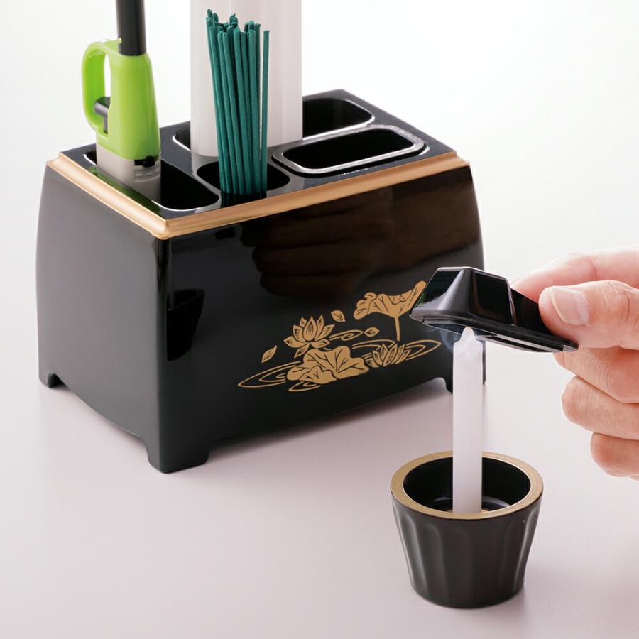 仏前すっきり小物入れ 消壺 ろうそく立て マッチ ライター 線香入れ