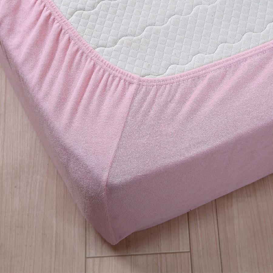 ボックスシーツ シングル 綿100% やわらかタオル地 のびのびシーツ 敷きパッド 一体型 タオル素材 全周ゴム 洗える 簡単着脱 ベッド 寝具 中わた入り ズレない |  | 03