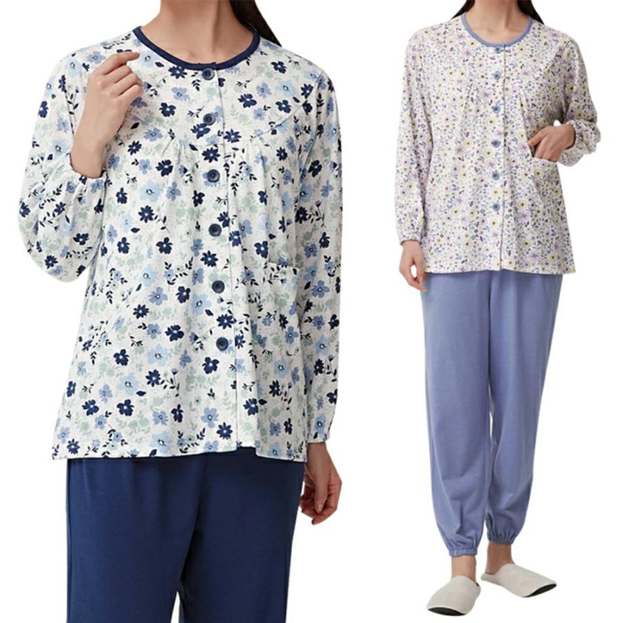 小柄な私にうれしいパジャマ パジャマ 小柄 低身長 プチサイズ 花柄 レディース ルームウェア 部屋着 前開き 半袖 長袖 綿 コットン ポリエステル かわいい | 