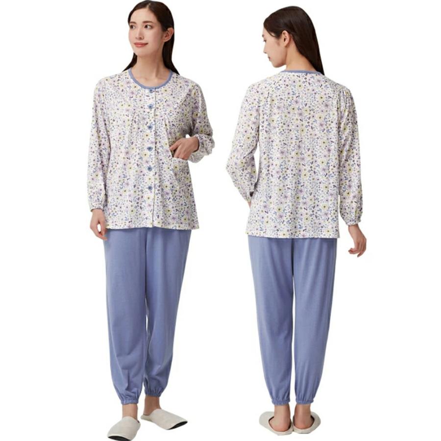 小柄な私にうれしいパジャマ パジャマ 小柄 低身長 プチサイズ 花柄 レディース ルームウェア 部屋着 前開き 半袖 長袖 綿 コットン ポリエステル かわいい |  | 04