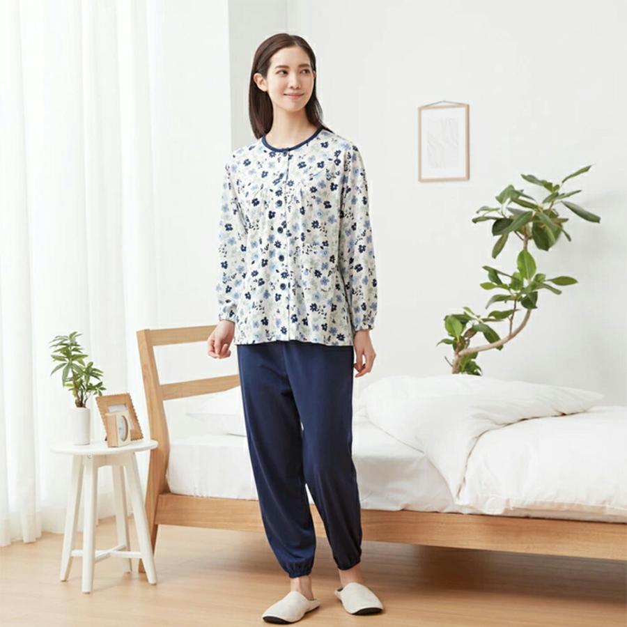小柄な私にうれしいパジャマ パジャマ 小柄 低身長 プチサイズ 花柄 レディース ルームウェア 部屋着 前開き 半袖 長袖 綿 コットン ポリエステル かわいい |  | 05