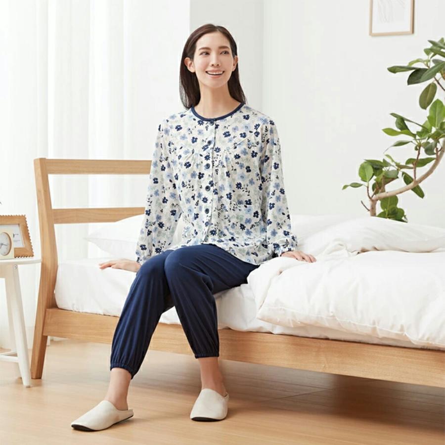 小柄な私にうれしいパジャマ パジャマ 小柄 低身長 プチサイズ 花柄 レディース ルームウェア 部屋着 前開き 半袖 長袖 綿 コットン ポリエステル かわいい |  | 06