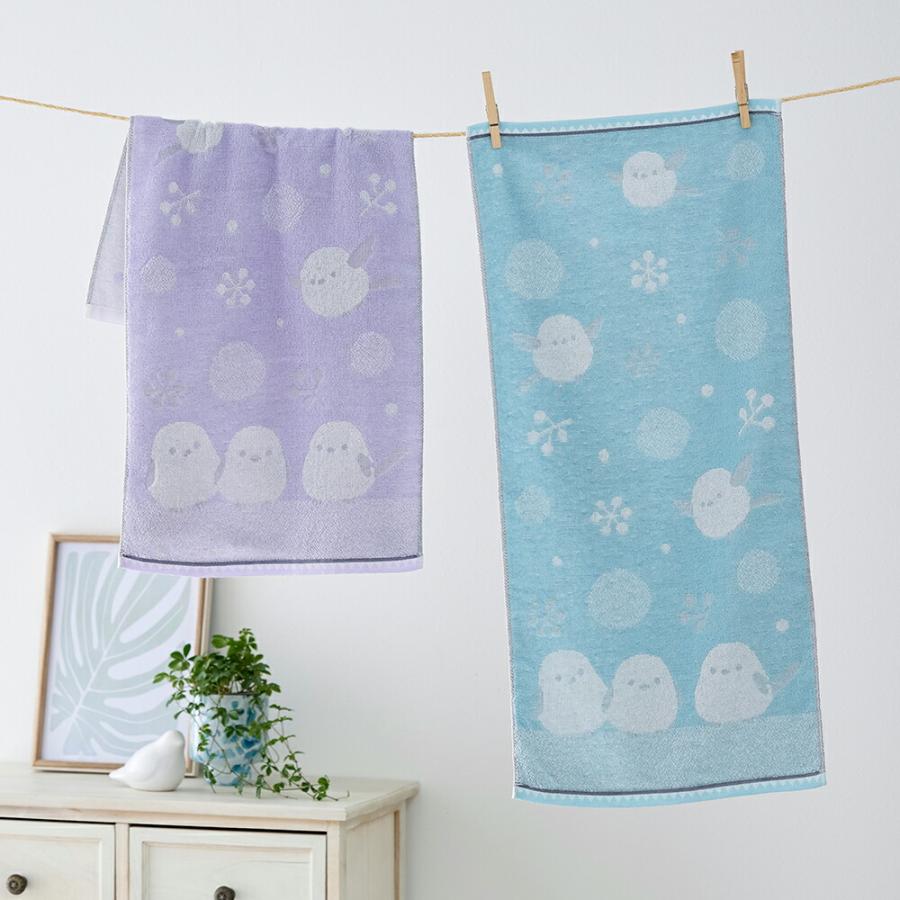 今治産タオル フェイスタオル 2色4枚組 今治タオル フェイスタオル シマエナガ 柄 4枚組 セット 日本製 かわいい 吸水性 柔らか 軽量 お買い得 プチギフト |  | 03