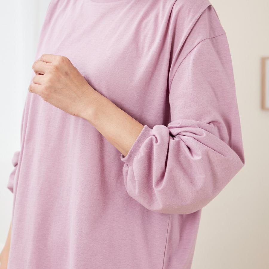 婦人綿混やわらか長袖ホームウエア2色組 ピンク・ブルーグリーン レディース パジャマ ルームウェア ホームウェア 長袖 2色組 綿混 部屋着 女性 上下セット |  | 08