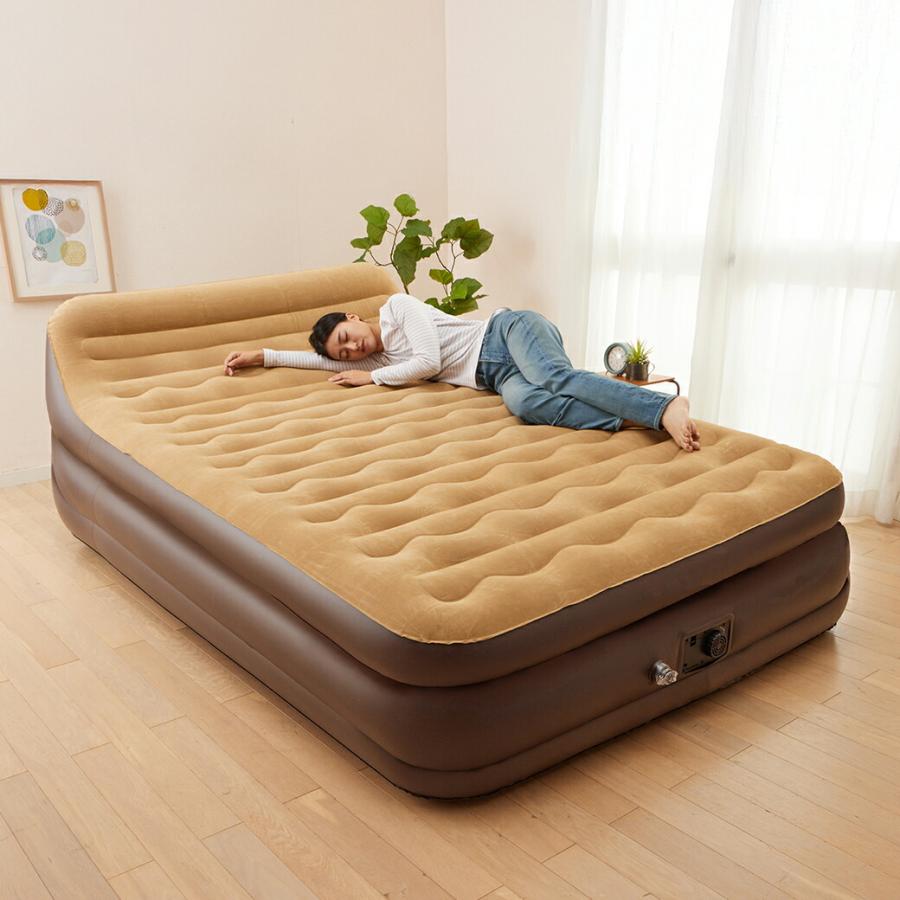 エアーベッド ワイドサイズ 電動 ハイタイプ 背もたれ付き エアベッド 簡易ベッド 来客用 ソファ代わり マット厚43cm コンパクト 収納 |  | 01