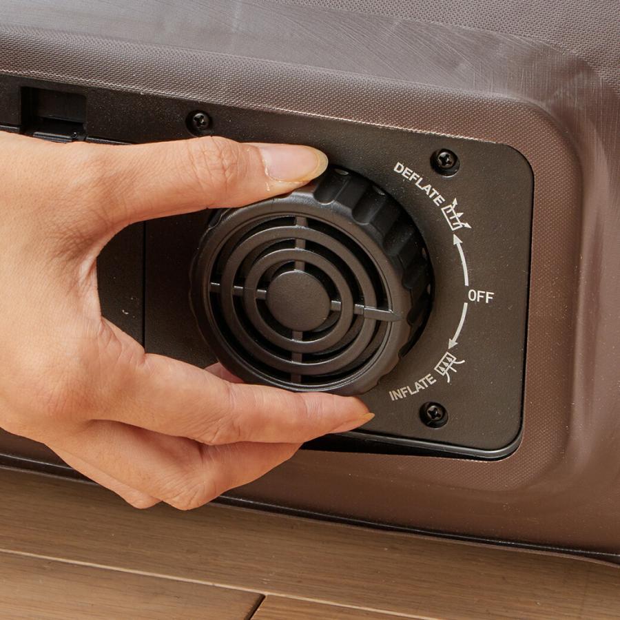 エアーベッド ワイドサイズ 電動 ハイタイプ 背もたれ付き エアベッド 簡易ベッド 来客用 ソファ代わり マット厚43cm コンパクト 収納 |  | 03